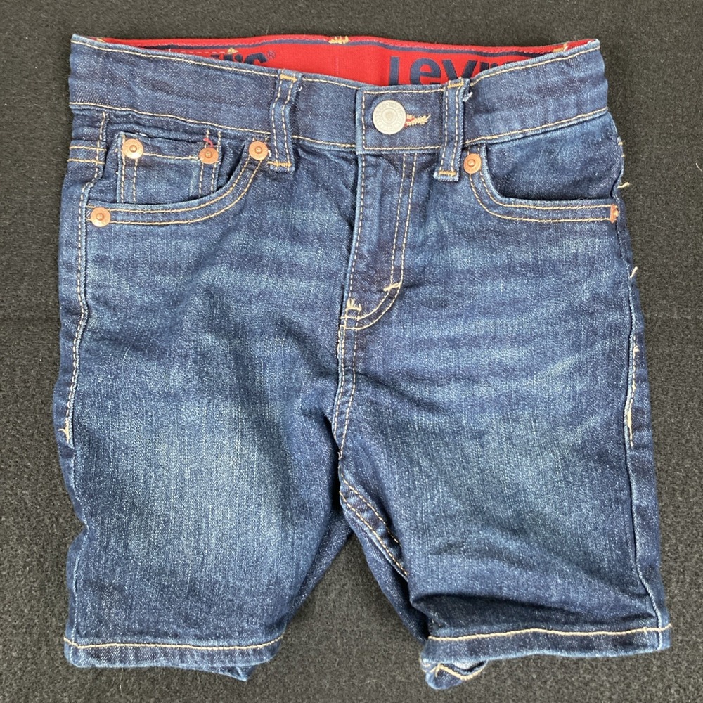 Levis 511‎ Shorts Boys Size 4/5 Regular Dark Wash Denim Adjustable Waistband